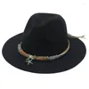 Berets Jazz Top Hat Little Star Woven Accessories Wide Brim Women Men Party Fedora Panama Felt Cap Sombreros De Mujer