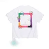 Offs Summer Fashion Brand Chemises pour hommes Ow Peinture à l'huile religieuse Pulvérisation directe Flèche T-shirts à manches courtes Lâche Hommes Tops Grand Gros T-shirt