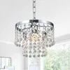 Modern Crystal Chandelier Chrome Ceiling Lighting Fixtures, 1-Light Luxury Elegant Chandeliers, Hanging Pendant Lights Fixture Decoration for Bedroom, Dining Room