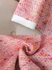 ファッションレッド格子縞のレディースブレザージャケット女性長袖シングル胸肉女性カジュアルコート秋冬2401088