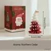 Candles Christmas Tree Shaped Candle Handmade Fragrance Candle Cedar Xmas Party Home Table Decoration Atmosphere Supplies 9.4cm