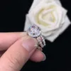 Niestandardowa biżuteria S925 Sliver 2ct 8,2 mm Moissanite Diamond D Pierścionek zaręczynowy dla kobiet