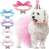 Colliers pour chiens, bijoux pour animaux de compagnie, accessoires pour chats, collier à nœud, petite perle, pendentif en os, cravate pour chaton