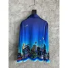 Casablanca Urban Lazy Silk Shirts Loose Fitting Tops Casual Designer Button Up Mens Beach Shirt