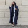 Etniska kläder Ramadan Muslim Robe One Piece Dolman Sleeve Long Dress Shiny Silk Satin Solid Color Abaya Islam Dubai Plain Maxi MQ049
