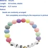 Bracelets de charme Bracelet grande soeur pour petites filles bonbons perle coeur acrylique anniversaire cadeaux de Noël soeurs amis