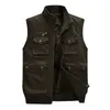 2023 Gilet polaire pour hommes Tactique militaire Multi poches Voyage Haut sans manches Veste Homme Vêtements de travail Hiver Gilet chaud Noir 240108