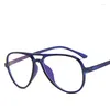 Solglasögon Pilot Blue Light Blocking Glasses Kvinnliga glasögonramar för män Datordekorativ transparent glasögon oculos de grau