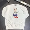 Célèbre designer hommes printemps et automne lapin dessin animé imprimé logo pop classique confort à capuche