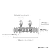18Kゴールドメッキホロウファング吸血鬼の歯粘着凸パターンパーソナライズされたヒップホップブレースヒップホップ