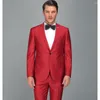 Suits Men Suits England Notch Lapel One Button Men Modna Business Formal Groom Wedding Wedding Tuxedo 3 -Piece (Blazer Vest Pants)