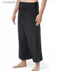 Calças masculinas Novo verão diário tailandês pescador calças de linho masculino feminino solto yoga pirata harem calças baggy hosen homewear calças de secagem rápida yq240108