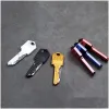 Keychains Lanyards Självförsvarsdesigner Kniv Keychain Mini Pocket Knives Rostfri Vikning Key Chain Outdoor Cam Hunt Tactica DHSVR LL