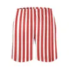 Shorts masculinos vermelho preto branco listra vertical anime causaltop qualidade cordão ajustável respirável secagem rápida calças de praia basquete solto
