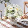 Vase de fleurs décoratives en soie, pivoine, hortensia, artificielle, pour fête de mariage, accessoires de décoration pour la maison, guirlande de noël, Scrapbook