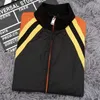 Colorblock Windbreaker Jacket Nylon Lätt svart/orange Slim Fit Sun Protective Wear Tryckt bokstäver på baksidan