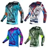 Men's T-shirts Foxx Printed Quick Descent Mountain Bike Riding Suit Long Sleeved Summer Off-road Motorcycle Shirt Quick Drying T-shirt