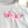 Stud Earrings Bow Cute For Women Romantic Red 2024 Cartoon Fashion Pink Earring Wholesale Resin Charm Jewelry Lovely Gifts