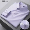 Herrklänningskjortor Mens Classic Business Long Sleeve Traceless Formal Shirt Casual Fashion Standard Fit Man Office Workwear