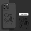 Étuis de téléphone portable Matchman Matte Silicone Phone Case pour iPhone 14 Pro Max Cases iPhone 13 12 11 XS Max XR X 7 8 Plus 14 Antichoc Soft Tpu CoverL240105