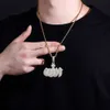 Bijoux de créateur mode vente chaude S925 VVS Moissanite diamant Hip Hop luxe pendentif collier