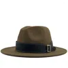 Bérets 2024 Automne Hiver Laine Hommes Fedoras Femmes Feutre Chapeau Dames Sombrero Jazz Mâle Bowler En Plein Air Vintage Top Chapeaux Grande Taille