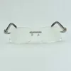 Natural hybrid buffalo horns glasses 3524012 luxury designers medium diamonds glasses frame size 56 -18-140mm