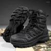 Bottes Homme Imperméable Cuir Randonnée Travail Antidérapant Léger Militaire Combat Tactique Respirant Désert