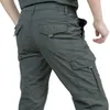 Summer Casual Lightweight Army Military Long Trousers Male Waterproof Quick Dry Cargo Camping Overalls Tactical Pants Breathable 240108