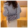 2024 New Korean Women's Handbag Versatile Camera Color Block Wide Strap Single Shoulder Bag Crossbody Printed Trendy Small Square Bag