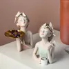 NORTHEUINS Résine Papillon Fille Figurines Personnage Modèle Art Moderne Stockage Statues Maison Salon Décor De Bureau Objets Article 240106