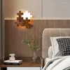 Wandleuchte Nordic Holz Baustein Puzzle Licht Kreativität LED Wandleuchte Lichter Wohnzimmer Dekor Schlafzimmer Nachttisch