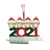 Decorações de Natal Novo 2021 Decorações de Natal de Resina Ornamentos de Quarentena Família de 1-9 Cabeças DIY Acessórios de Pingente de Árvore com Dhlbm