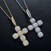 Top Luxury Hip Hop Iced Out Rock 18k Gold Plated Full Zircon 87mm Extra Large Cross Solid Pendant for Men and Women