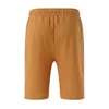 Men's Shorts Pantalones cortos para hombre Pantalones cortos de algodón y lino Pantalones cortos de encaje con bolsillo Pantalones cortos casuales de color sólido para hombre Pantalones Cortos gimnasio fitness deportes Bermudas nuevo 24325