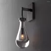 Wall Lamps Retro Style Deluxe Water Drop Lamp Indoor Lighting LED Modern Black Rope Home Decoration Living Room Bedroom