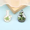 Brooches Cartoon Potted Plant Brooch Plants Cactus Landscape Lapel Pins Creative Beaker Green Leaf Ename Badge Jewelry Gifts For Friends