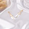 Baumelnde Ohrringe, koreanische Version des geometrischen Quasten-Dreieck-Temperaments, schöne einfache Mode