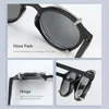 Sunglasses Zenottic Retro Double Lens Flip Up Clip on Sunglasses Steampunk Style Men Women Circle Anti Blue Light Glasses Polarizing Clips