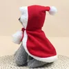 Vestuário para cães Pet Santa Capa Atmosférica Capa Poncho para animais de estimação Cosplay Acessórios de fantasia Tema de festa de Natal Po Adereços