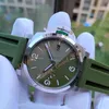 Orologi da uomo di alta qualità KING Factory 44MM King PM 1356 1312 Movimento automatico Data che divide cinturino in caucciù quadrante verde Orologio da uomo da polso con scatola originale