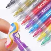 Acrylic Marker Nail Art Drawing Graffiti Pen Waterproof Painting DIY 3D Abstract Lines Fine Details Pattern Manicure Tools 240106