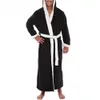 Mens Bathrobe Man Winter Warm Casual Flanell Robe Sleepwear Långärmad Plush Shawl Mane Bath Robe Lounge Nightgown Home kläder 240108