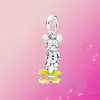 Yüksek kaliteli S925 STERLING Gümüş Fit Pandoraer Charms Bilezik Boncuklar Cazibe Kolye Yeni Kadınlar Korku Gece Boncuk Kırmızı Yeni Yıl Diy Takı Hediyesi