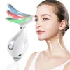 Dispositivo per il sollevamento del collo Dispositivo per la bellezza del viso Massaggiatore a 3 colori Riduce gli strumenti per la cura del rafforzamento della pelle del vibratore del doppio mento 240106