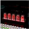 Люстры Nixie Tube Clock Светящиеся трубки Аналоговые креативные ретро цифровые RGB ночники Изысканные настольные украшения дома Подарок