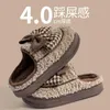 Slippers 2024 Bow Thermal Cotton Soft Comfortable Non-slip Warm Outer Wear Womenshoes Zapatos De Mujer