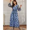 Vêtements ethniques Mesh Broderie Abaya Femmes Musulmanes Élégantes Manches Longues Maxi Robe Turquie Kaftan Eid Party Robe Islam Soirée Femme Jalabiya