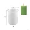 Candles Silicone Candle Mold DIY Crystal Epoxy Resin Abrasive Square Striped Cylindrical Wave Point Candle Table Silicone Mold