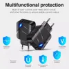 28W Dual USB QC3.0 Quick Charger Fast Charging Wall Charger Eu US Plug For Iphone 15 Pro Max Samsung S24 Xiaomi huawei Lg